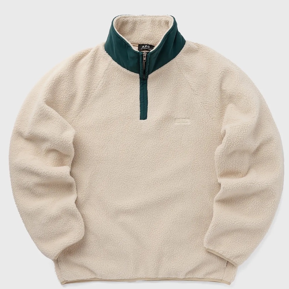 A.P.C. Cream Fleece Men's Sweater (Sweat Island)